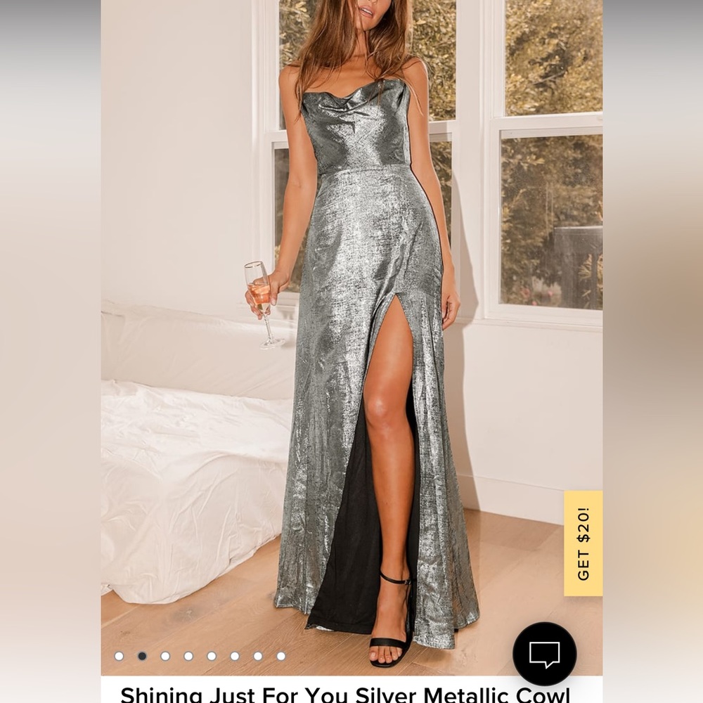 Lulus silver gown